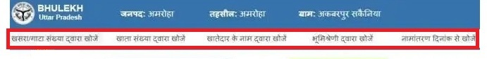 भूलेख खतौनी उत्तर प्रदेश